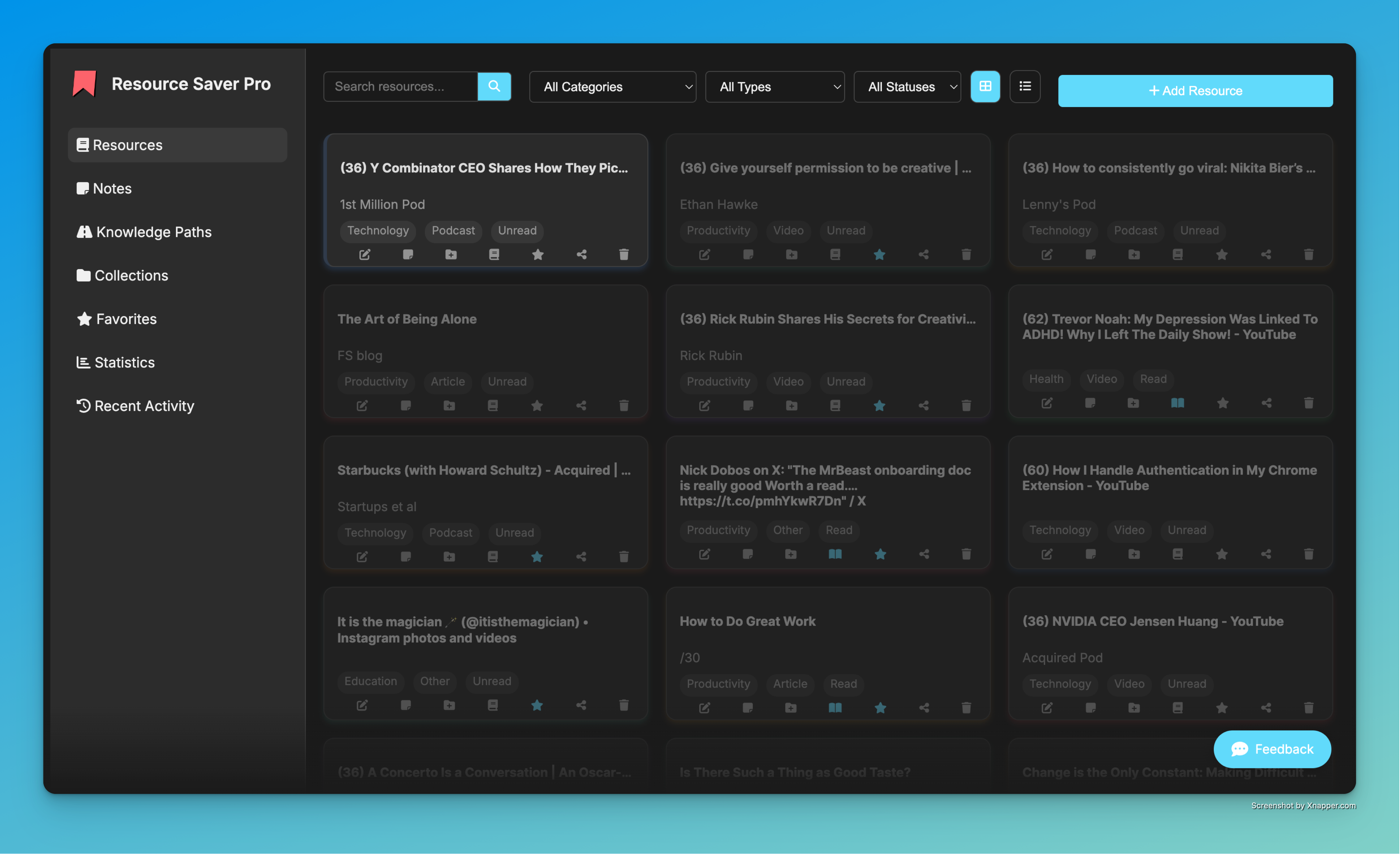 Resource Bank Dashboard